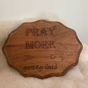 Wooden Plaque with Inspirational Message